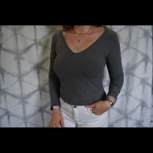 Express Long Sleeve V-Neck